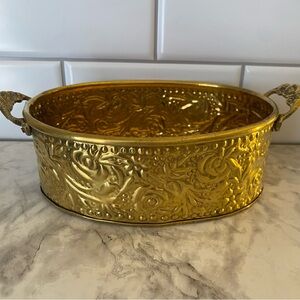 Vintage Gold Decorative Metal Bowl